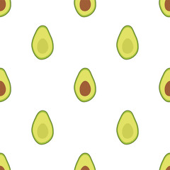 Avocado. Colored Seamless Vector Patterns