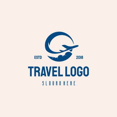 Simple Travel Logo Vintage Retro Style logo designs vector