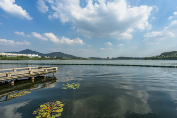 Lakes Mountains under blue sky