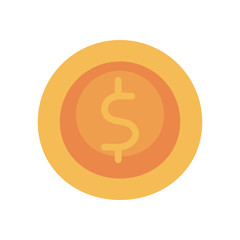 coin flat style icon vector design