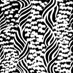 Grunge style. Abstract texture. Background. Brush pattern. White and black vector.