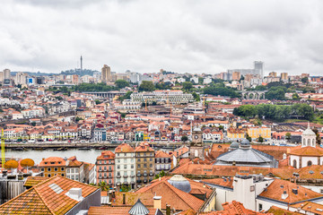 Fototapeta na wymiar Views from Porto in Portugal taken on June 23rd, 2019