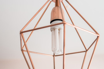 Design pendant lamp with bronze irons