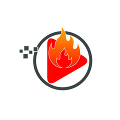 Fire play logo design