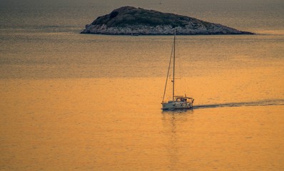 sunset sailing