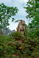  Anhui Province/China-April 2018 : Beautiful scenery of Huangshan Mountain in China