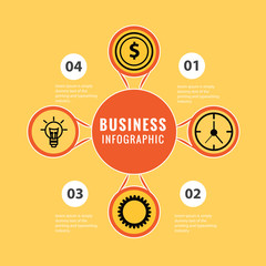Fototapeta na wymiar Presentation business infographic template with 4 options.