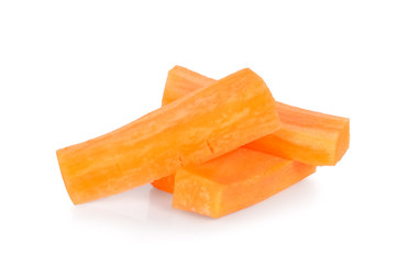 carrot sticks isolated on white background