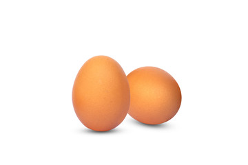Egg chicken is a highly nutritious food separate on a white background with the clipping path.