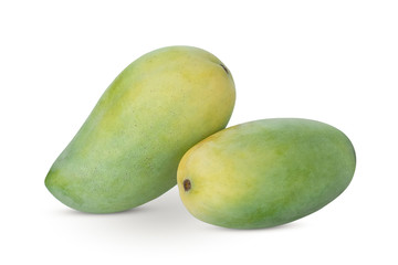 ripe Okrong Phikunthong mango isolated on white background