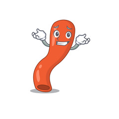 A cute picture of grinning appendix caricature character
