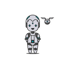 robot with pet