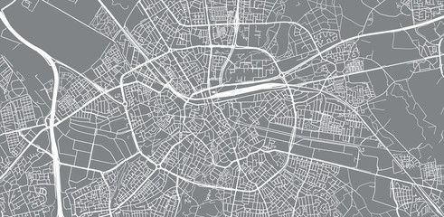 Obraz premium Mapa miasta wektor miejskich Eindhoven, Holandia