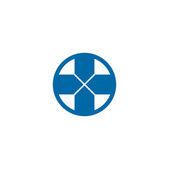 Cross medical sign logo design template