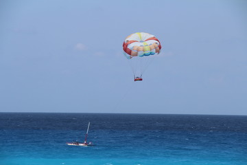paragliding in the sea