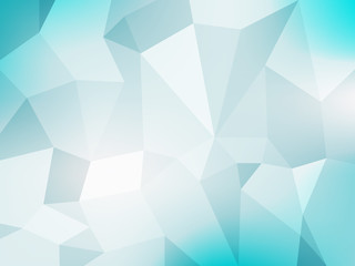Abstract geometric or isometric white and blue polygon or low poly vector technology business concept background.
