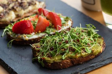 toast and salad