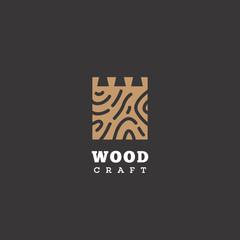 Wood craft logo