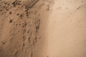 close up of sand on the hot summer day background