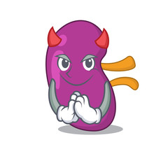 Kidney clothed as devil cartoon character design concept