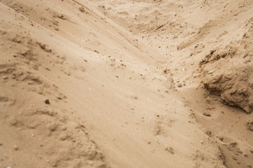 close up of sand on the hot summer day background