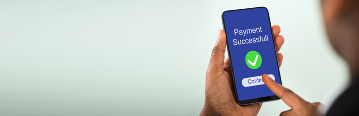 Businesswoman Filling Online Survey On Mobile Phone