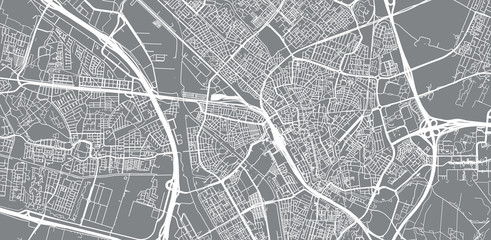 Fototapeta na wymiar Urban vector city map of Utrecht, The Netherlands