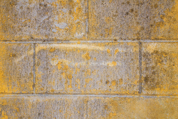 Old yellow bricks of a wall 
 