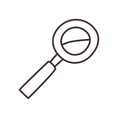 Isolated lupe line style icon vector design