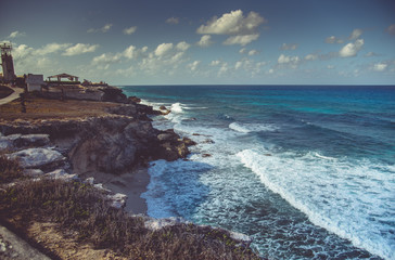 Fototapeta na wymiar Amazing Caribbean Isla Mujeres South Point Landscape view