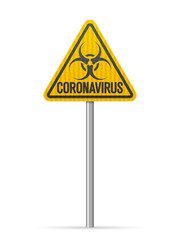 Road sign coronavirus