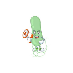 An image of aquificae cartoon design style with a megaphone