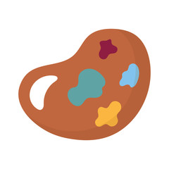 art palette color watercolor isolated icon design