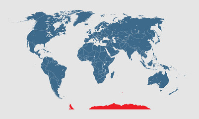 World map vector Antarctica template info graphic