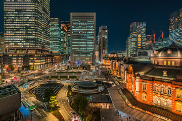 東京都市景観 東京駅の夜景 ~ Night View of Tokyo Station, Japan ~