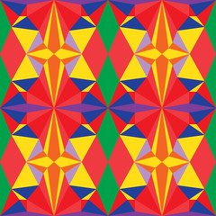 Abstract seamless colourful pattern geometric backgrounds vector design