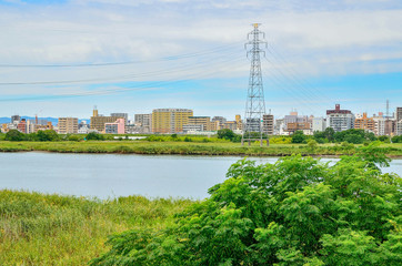 Obraz premium 大阪の淀川