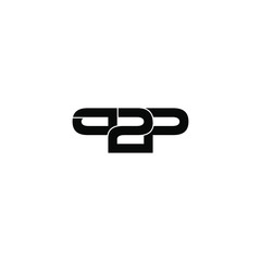 p2p letter original monogram logo design
