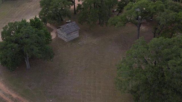 Old Log Cabin in the Woods, Bryan, Texas, USA