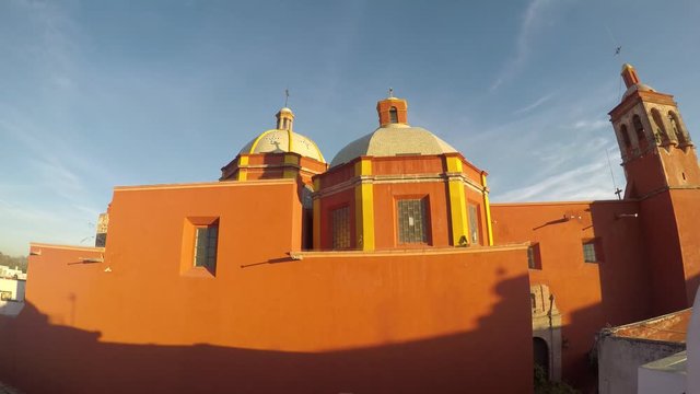 Time lapse domes of the church in Querétaro, Mexico