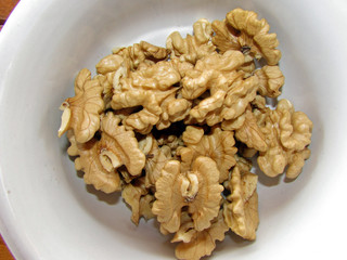 Frutos secos: nueces: Vida sana. Alimentación. 