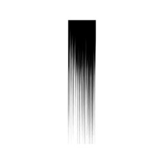ENGLISH ALPHABET MADE OF BLACK GRADIENT PATTERN OF SEAMLESS VERTICAL LINES : I