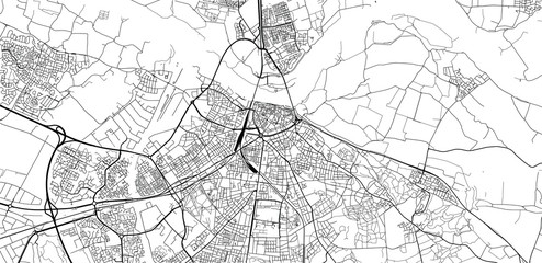 Fototapeta na wymiar Urban vector city map of Nijmegen, The Netherlands