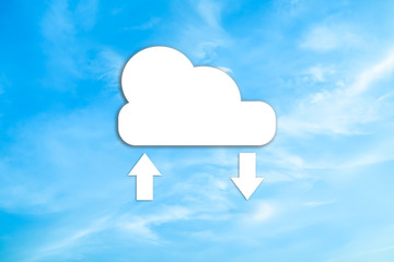 Cloud Computing Concept, Cloud Computing Storage Internet Transfer Digital Storage system.