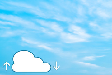 Cloud Computing Concept, Cloud Computing Storage Internet Transfer Digital Storage system for Work from Home.