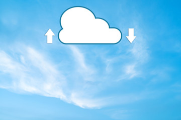 Cloud Computing Concept, Cloud Computing Storage Internet Transfer Digital Storage system for Work from Home.