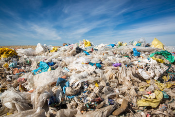 Pollution concept garbage pile in trash, waste dump or a landfill, waste from household, global...