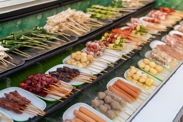 Typical Thai streetfood on sale in the northern city of Pai