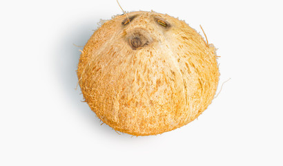The brown coconut is beautiful.