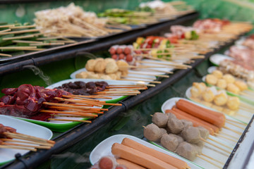 Typical Thai streetfood on sale in the northern city of Pai